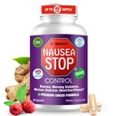 Dr. Barton's Nausea Stop - Natürliche Ginger, Nicht-Drowsy Nausea Relief Pillen für Erwachsene & Kinder, Anti Nausea, Upset Stomach, Morgenkrankheit & Schwangerschaft Nausea - Travel Essentials - 80 Kapseln (1 Pack)