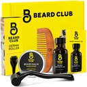 The Beard Club Bart Growth Kit - Derma Roller, Bart Growth Oil, Sandalwood Balm, Comb - Geschenkset