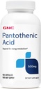 GNC Pantothensäure 500mg, 100 Kapseln, Unterstützt in Energiemetabolismus