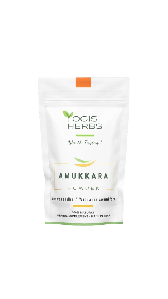 YOGIS HERBS Amukkara Powder (Withania Somnifera) - Aswagandha Wurzelpulver 1Lb Frisch & Rein