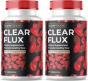 (2 Pack) Clear Flux Supplement Detox Cleanse, Kapseln Blutgefäß-Reiniger Unterstützung Erweiterte Formel, ClearFlux Kapseln Maximale Stärke Alle natürlichen Vitamine Gesundheit (120 Kapseln)