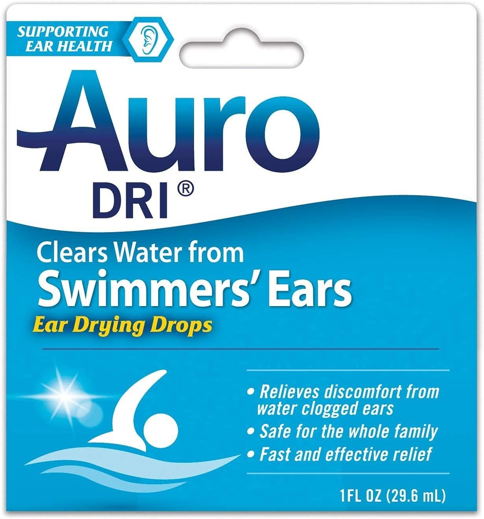 Auro-Dri Swimmer`s oreille liquide 1 oz par boîte (10 pack)
