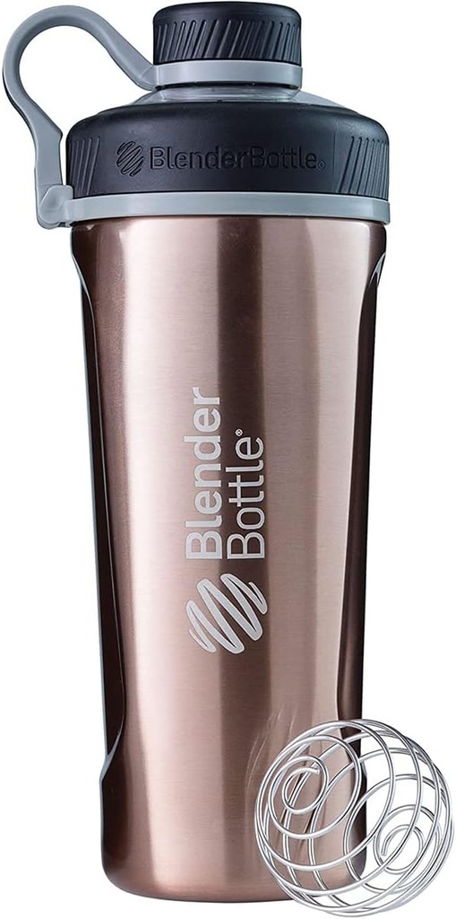 BlenderBottle Radian Shaker Cup Isolierte Edelstahl Wasserflasche mit Draht Whisk, 26-Ounce, Kupfer