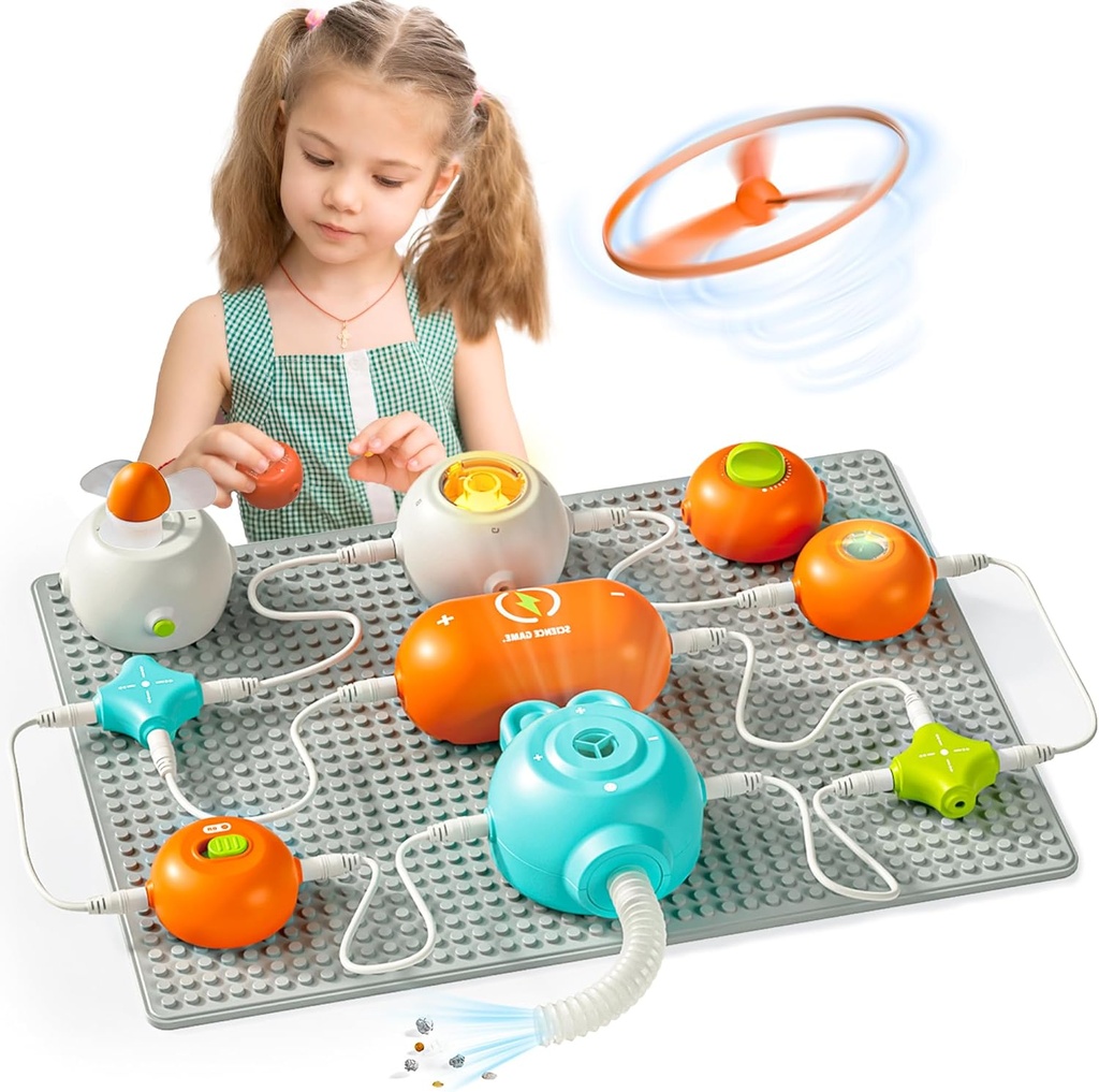 Kits scientifiques pour enfants - kits STEM pour enfants, kit d'exploration électronique, 140+ projets, 10+ pièces de circuits, cadeaux de jouets éducatifs STEM pour enfants garçons fille Âge 3 4 5 6 7 8 9 10 11 12