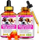 2 Pack Melatonin für Hunde, Angst Relief Hund Melatonin, ruhige Momente Beruhigungshilfe für Hunde Melatonin für Hunde und Katzen, Hundeschlafhilfe, Förderung Entspannung & Tiefschlaf und insgesamt Wohlbefinden