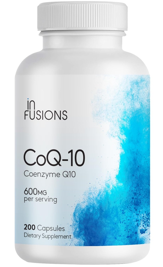 Infusionen Maximale Stärke Reine CoQ10 600mg 200 Kapseln Hohe Absorption Gluten Freie Nicht-GMO