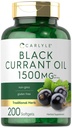 Carlyle Black Currant Oil Softgels (en anglais seulement) 1500mg (en anglais seulement) 200 Count (en anglais seulement) Non-OGM et sans gluten