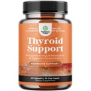 Complexe de soutien à base de plantes thyroïdiennes - Potent Kelp Iodine supplément avec L Tyrosine, Bladderwrack, Selenium et pur Ashwagandha pour l'équilibre hormonal - Mood & Energy Dietary Pills - 60 Compte
