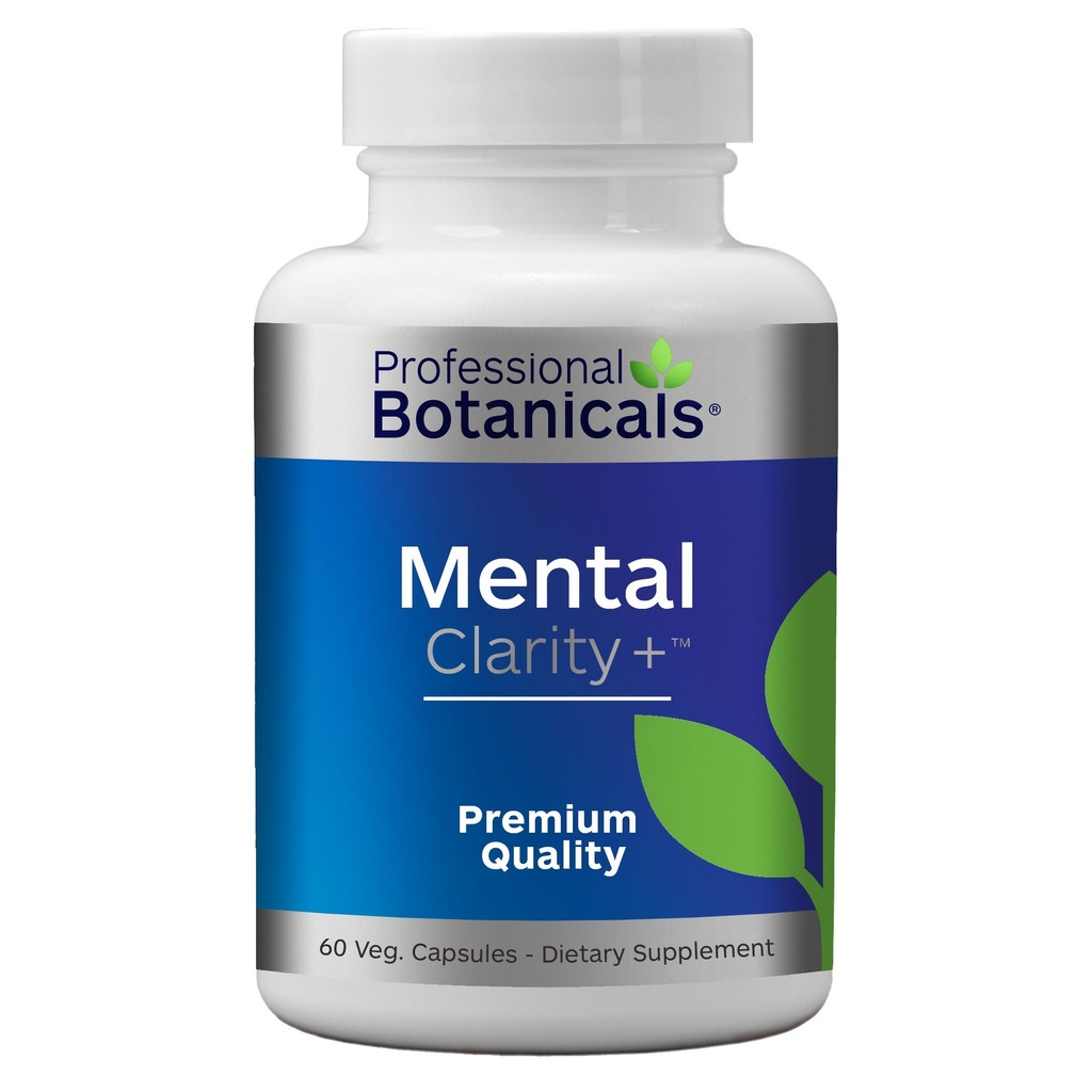 Professional Botanicals Mental Clarity, Gehirnergänzung für Fokus, Energie, Gedächtnis & Klarheit - 60 Vegetarische Kapseln