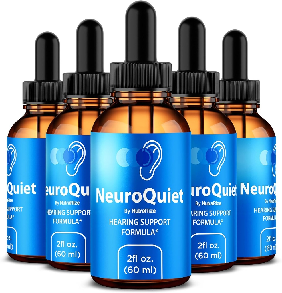 (5 Pack) NeuroQuiet Drops – Official Hearing Support Formel mit All-Natural Zutaten, um Ear Wellness, Premium Gotas Review (150 Portionen)