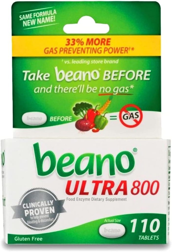 beano174; Nahrungsenzym Nahrungsergänzungsmittel Tabletten - 110ct
