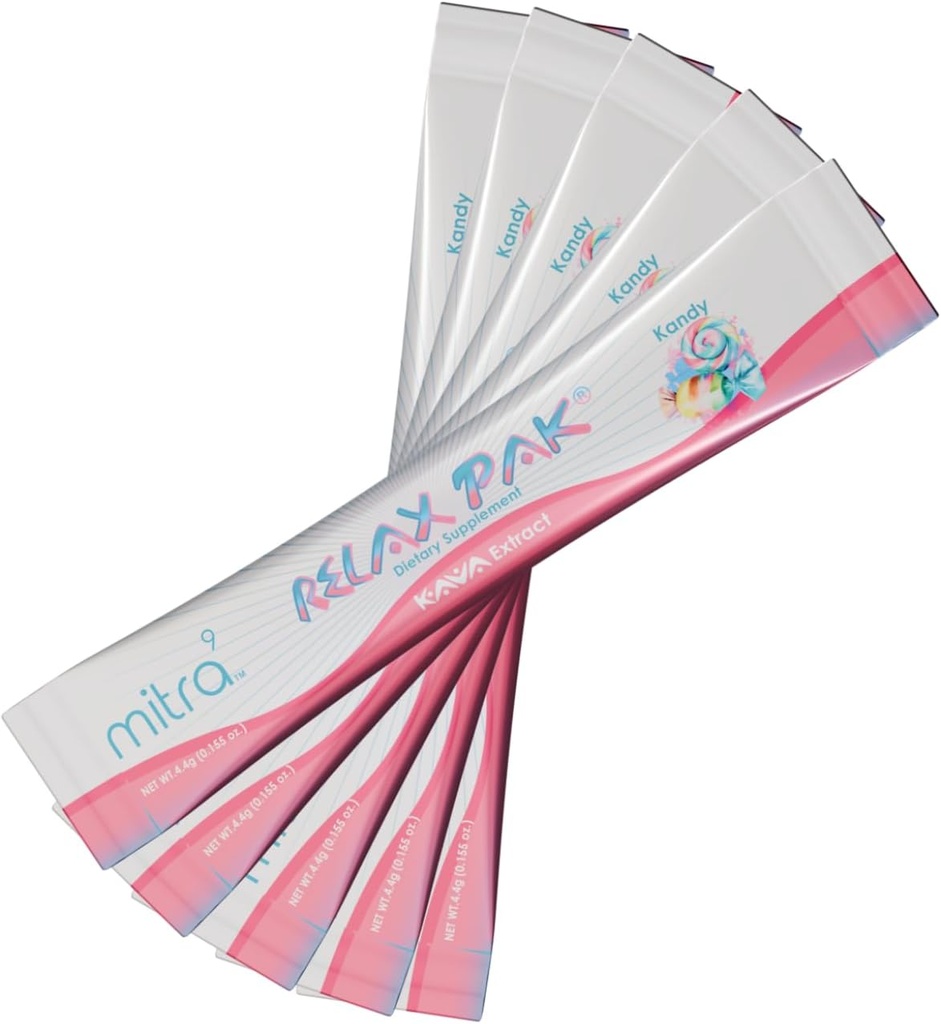 Mitra9 Kava Pulver RelaxPak - Kandy Kava Extrakt Pulver-Packets | Mood Enhancer | Plant Based | Fördert natürliche Kalorien und Klarheit | Einfach geöffnet Single-Serving-Stick (5)