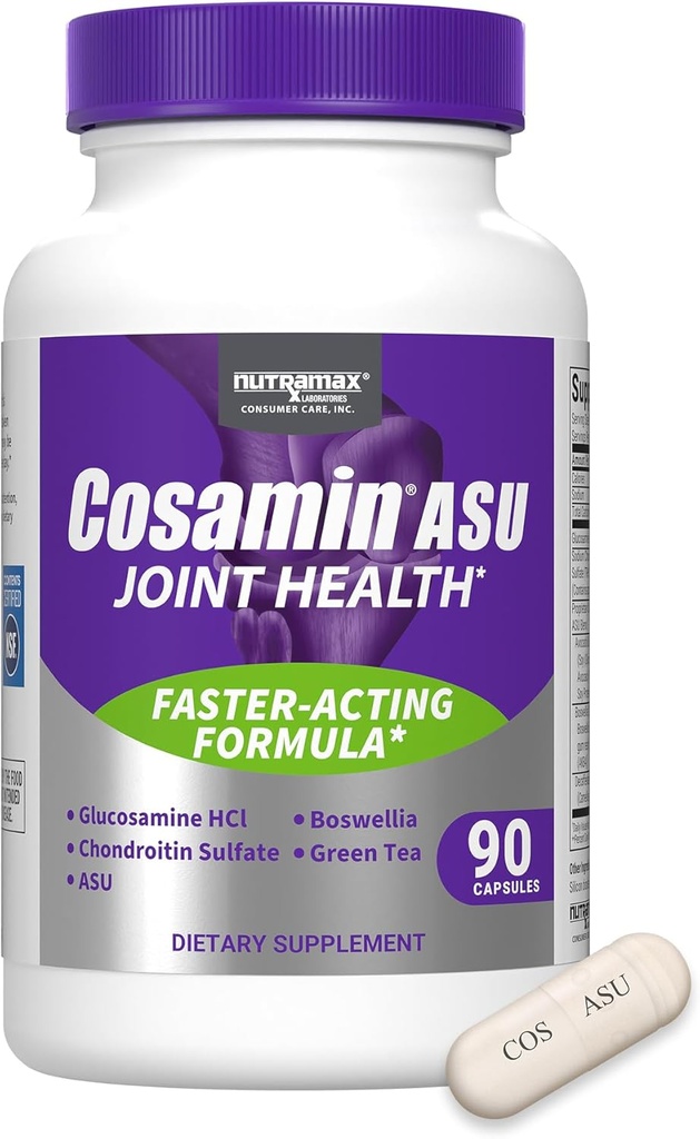 Cosamin Nutramax Laboratories ASU Joint Health Supplement mit Glucosamin, Chondroitin & ASU für Männer & Frauen Gelenke Gesundheit, 90 Kapseln
