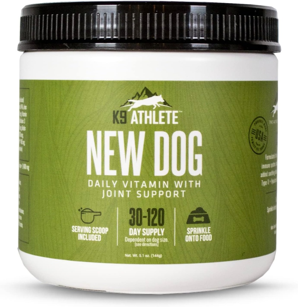 K9 Athlete - Neuer Hund | Dog Joint Supplement & Dog Multivitamin - Welpen & Senior Dog Vitamins - Joint Supplement für Hunde - Multivitamin für Hunde &amp; Hunde Joint Health - Vitamine für Hunde