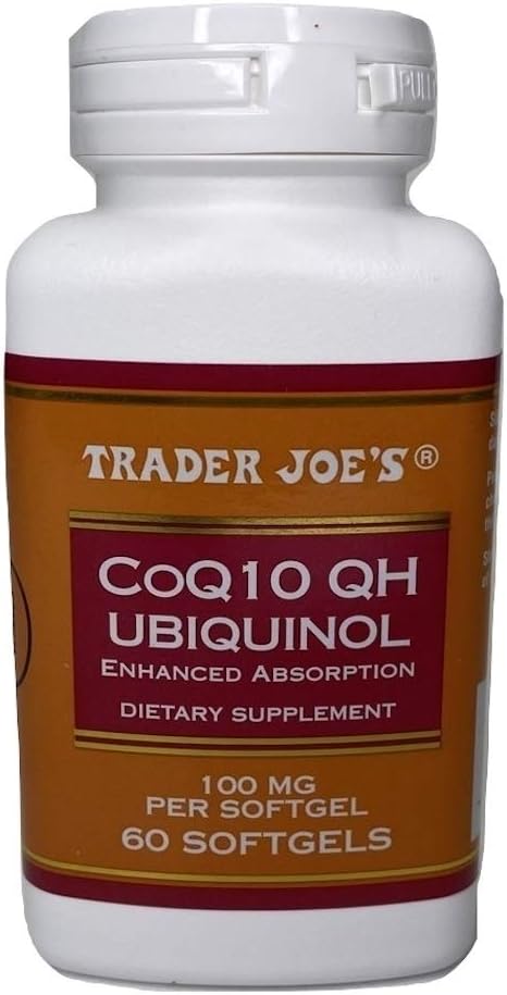 Trader Joe's CoQ10 QH UBIQUINOL Absorbement amélioré 100mg 60 Softgels