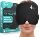 Capuchon confortable de soulagement des maux de tête de la migraine - Enveloppe de tête de glace de migraine avec forme à 360° Conception de montage - Gel Ice Cap - Thérapie naturelle chaude ou froide Pour les maux de tête, tension, yeux puants, stress -One Size convient à tous