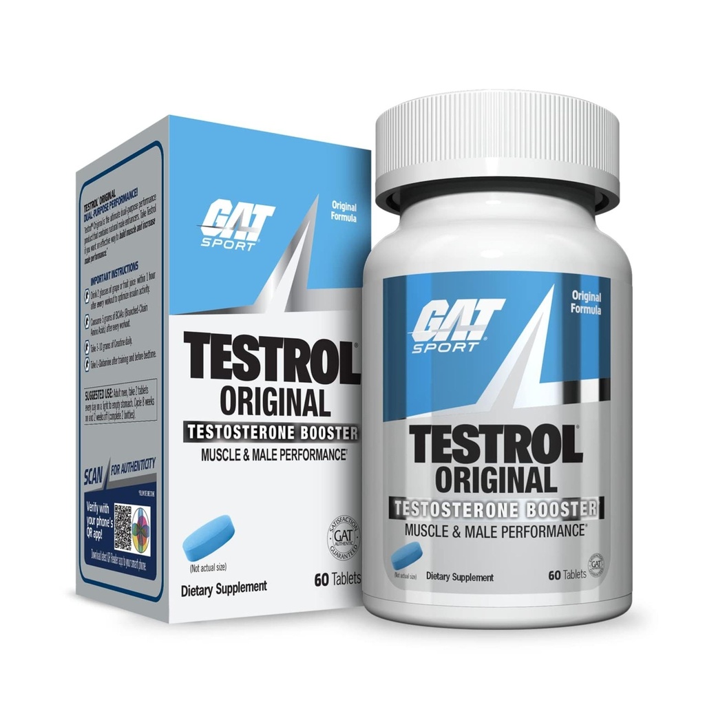 GAT Sport Testrol Original Test Booster | Männliche Leistung, Vitalität, Tribulus, Zink, Magnesium | 60 Kapseln