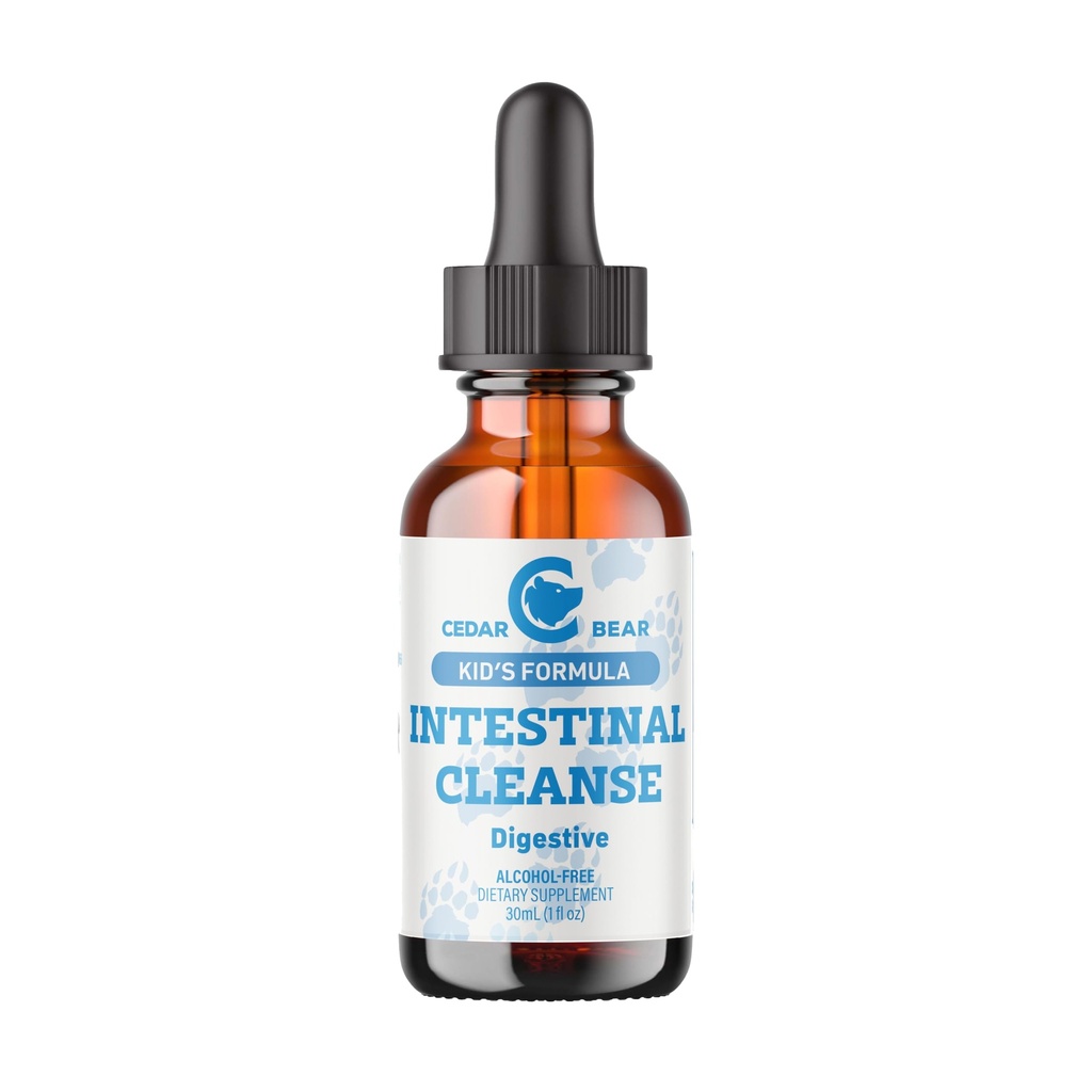 Zedernbär - Darmreiniger für Kinder, flüssige Kräuterergänzung für Detox und Verdauungsreiniger mit natürlichen Kräutern, Alkoholfreie Gut-Reinigung Tropfen für Kinder, 1 fl oz / 30 ml