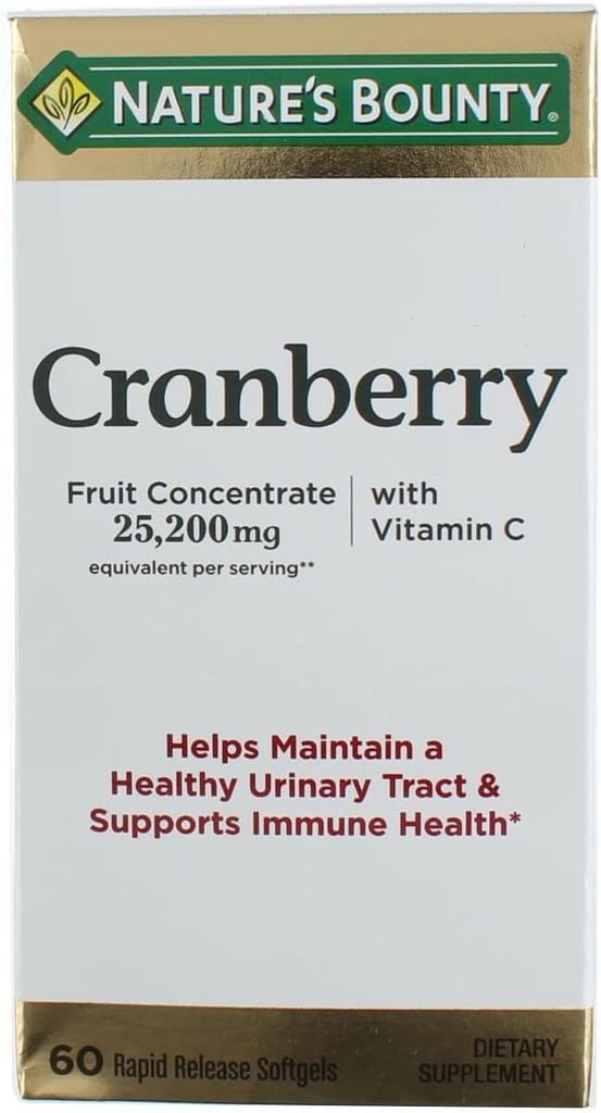 Nature's Bounty Cranberry Nahrungsergänzung 60 Weichgel