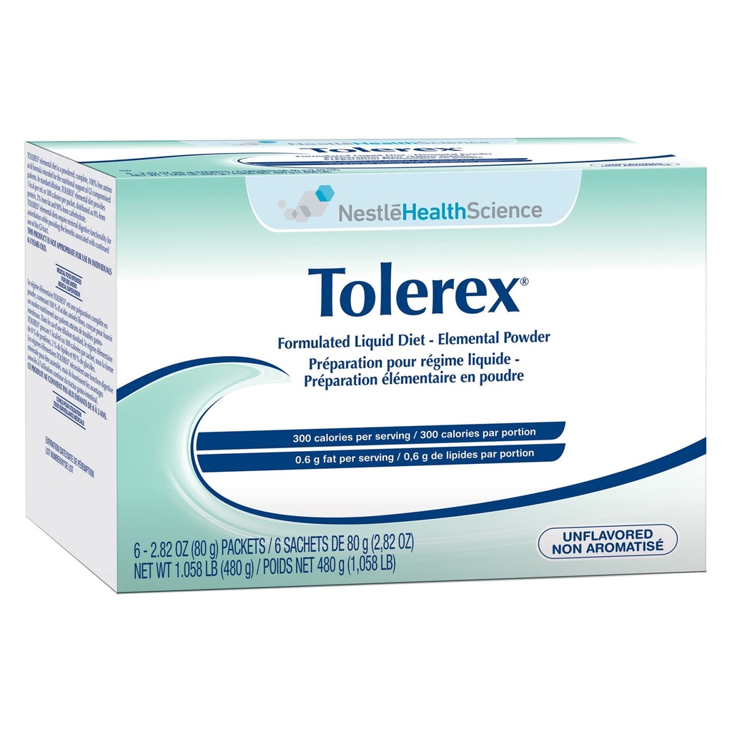 Tolerex-Flavor Unflavored Calories 300 / 300 ml Packaging 2.82 oz Packet - Box von 6