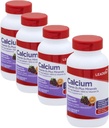 Leader Calcium Vitamin D3 Plus Mineralstoffe, Knochengesundheitsergänzung mit Magnesium & Zink, unterstützt starke Knochen & Zähne, Enhanced Absorption, Kirsche, Orange & Obst Punch Flavor, 60 Kaubare Tabs 4-Pack
