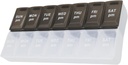 Pill hebdomadaire de 7 jours AM PM Organisateur, ShysTech Grande Pill Case Box pour pilules/vitamine/Suppléments/médication (noir/blanc)