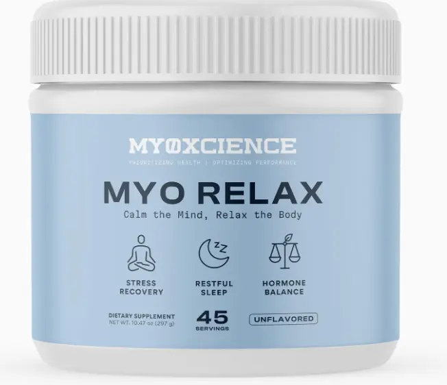 MYOXCIENCE Myo Relax & Calm | Myo-Inositol, L-Theanine, Taurine, Magnesium & GABA | Supports Sleep, Neurotransmitter & Hormone Support (Unflavored)