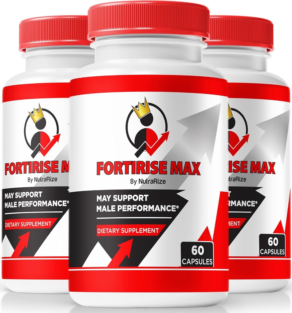 (3 Pack) Fortirise Max, Official Fortirise Max for Men - Unterstützt Stamina und Energie Levels, Alle natürlichen Formel zur Unterstützung Leistung und Gesamtgesundheit, Fortirise Max Pills Review (180 Kapseln)