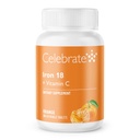 Célébrez Iron+C 18mg Tangerine à croquer, 30 Nombre