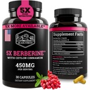 Black Forest 5X Berberine a Dihydroberine Supplement (Super Berberine Jetzt 5X Mehr Effektive Than Regular Berberine HCL) Best Dihydroberine mit Ceylon Cinnamon - Ähnlich wie Berberine Phytosome