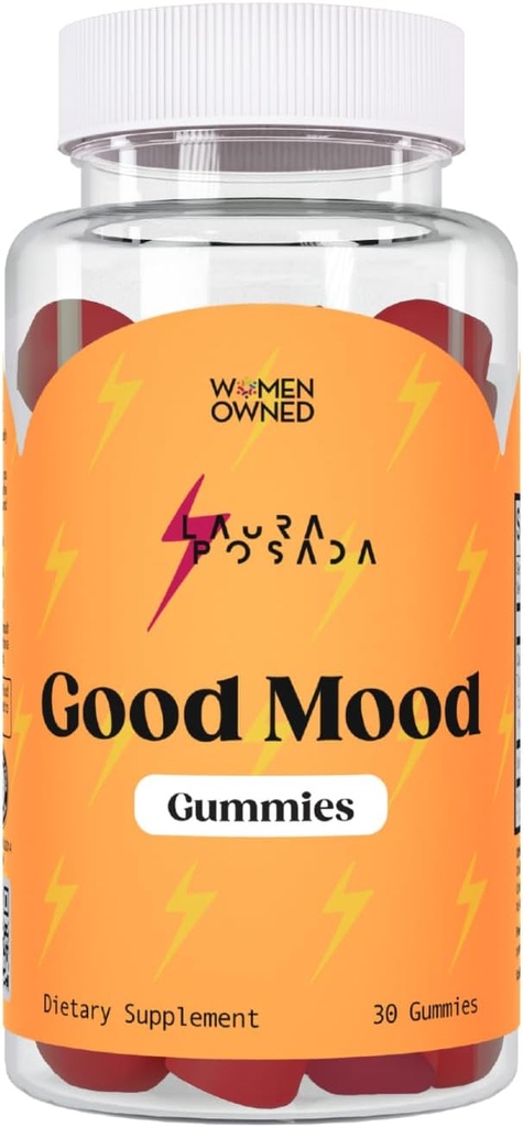 Laura Posada Mood Unterstützung Gummis Saffron Ergänzung 30 Count 100% Natürliche | Keine Hormone oder Chemikalien | Cruelty Free | Frauen Besitz Unternehmen | Gluten Free | Made in USA