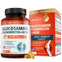 Glucosamin Chondroitin MSM Joint Support Supplement - Collagen Peptides, Turmeric and Ginger, Hyaluronsäure, Glucosamine Chondroitin Sulfat für Joint Comfort - Glutenfrei, Non GMO, 180 Kapseln