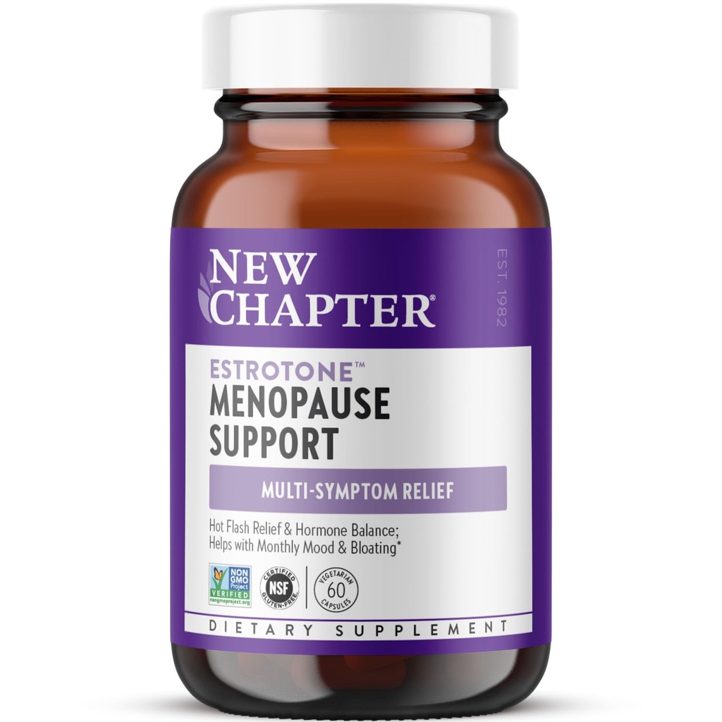 New Chapter Menopause Supplement - Estrotone Kräuter-Hormon-Balance-Mischung mit schwarzem Cohosh zu reduzieren Hot Flashes & Nacht Sweats - 60 ct Vegetarische Kapsel