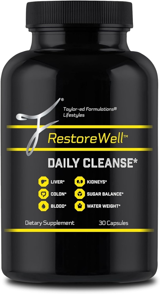 RestoreWell Daily Cleanse - Purify & Revitalize the Body - Lebewesen, Colon, Blut, Nierenreiniger