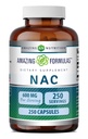 Erstaunliche Formeln NAC (N-Acetyl-L-Cystein) Ergänzung | 600 Mg pro Servieren | 250 Kapseln | Non-GMO | Gluten Free | Made in USA