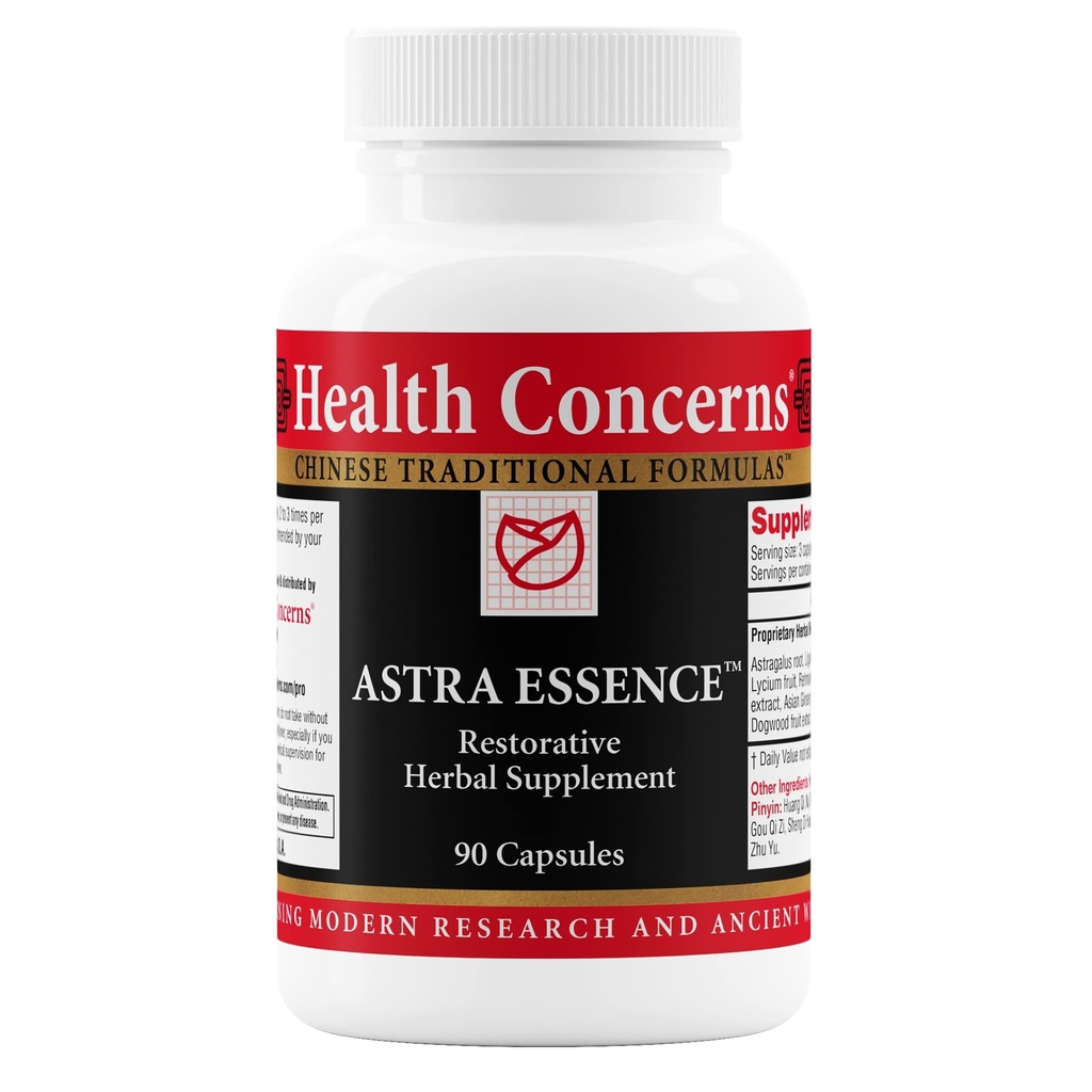 Préoccupations de santé Astra Essence – Supplément de soutien tonique à base de plantes – Médecine traditionnelle chinoise pour la vitalité, la mémoire, les vertiges, le vertigo, la récupération et le soutien immunitaire – 90 capsules
