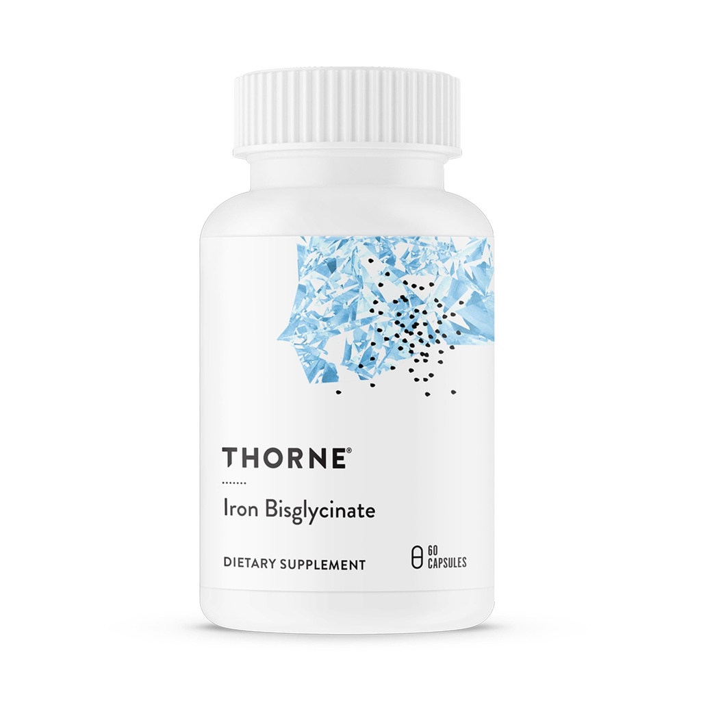 THORNE - Eisen-Bisglycinat - 25 mg Eisen-Ergänzung für verbesserte Absorption ohne gastrointestinale Nebenwirkungen* - NSF zertifiziert für Sport - Glutenfrei - 60 Portionen