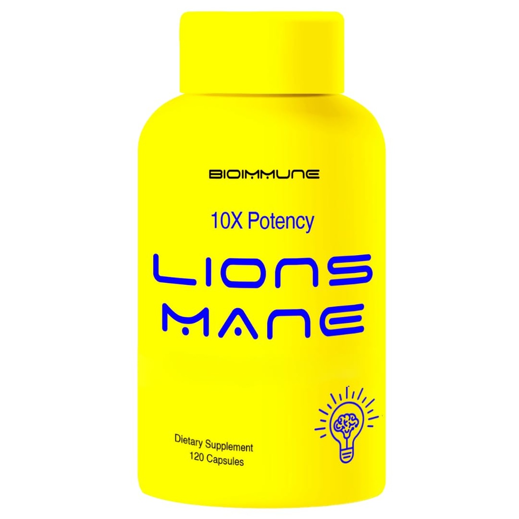 Bio Lions Mane Supplement Kapseln 120 Kapseln w/Patent LitropaneTM Immunsystem Booster Nootropic Brain Unterstützung Pilzergänzung. 10X-Extrakt vergleichbar mit 18000mg