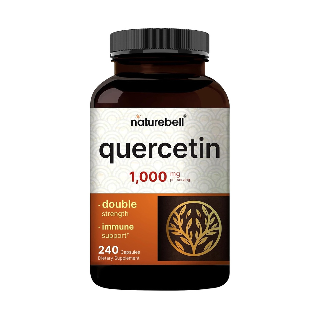 NatureBell Quercetin 1000mg pro Servierung, 240 Kapseln | Ultra Strength Bioflavonoid Ergänzung für Immununterstützung | Third-Party getestet, Non-GMO, Gluten-Free