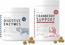 Verdauungsenzyme und Probiotika und Cranberry UTI-Unterstützung für Hunde - Unterstützt gesunde Verdauungstrakt, hilft Nährstoffabsorption - Gesunde Harnwege und Blasenfunktion - 120 Weiche Kauen Jeder