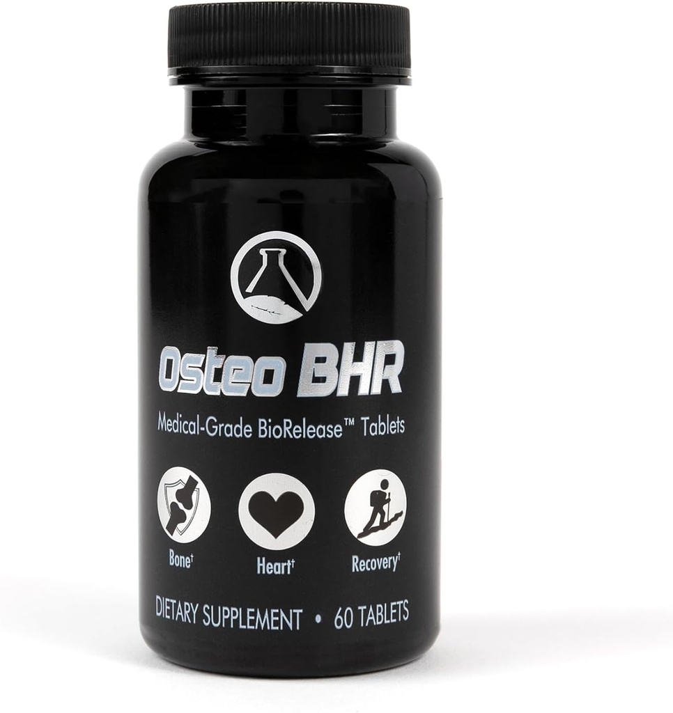 Osteo BHR - 60 Ct Knochenreparatur Ergänzung w Ipriflavone, Calcium, Magnesium, Boron, Vitamin K2 & D3 für Knochen Gesundheit & Erholung. Optimale Calcium-Utilisation für gesunde Herz und Arterien.