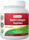 Best Naturals Multiple Collagen Peptides Protein Typ I, II III, V & X Collagen entflammt 1 Pfund - Gras Fed & Weide Raised - Wasserlöslich - Einfach zu mischen
