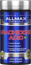ALLMAX Essentials Arachidonique Acid+ - 120 Capsules - Augmente la force et améliore l'endurance - Sans gluten - 30 portions