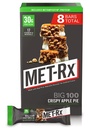 MET-Rx Big 100 Protein Bar, Meal Replacement, 30G Protein, Glutenfrei, Crispy Apple Pie, 3.52 Unze ea, 8 Count (Packaging May Vary)