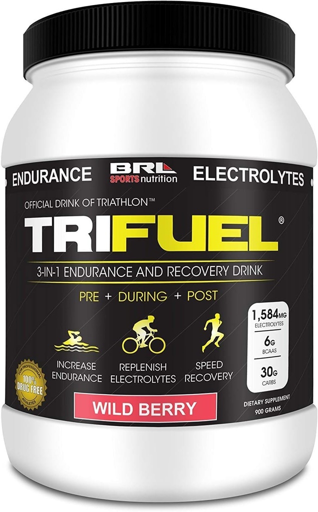 3-in-1 Ausdauer und Erholung, Hydration, BCAA, Elektrolyt Enhanced Drink (Wild Berry)...