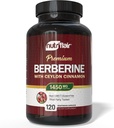 NutriFlair Berberine avec Ceylan Cinnamon 1450mg Supplément – 120 Capsules Formule à haute puissance avec Berberine HCl et Ceylan biologique Cinnamon.