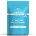 Viter Energy Koffeiniertes Gum 60mg Koffein, B Vitamine, Guarana, Sugar Free. (Wintergrün, 8oz, Bulk Bag)