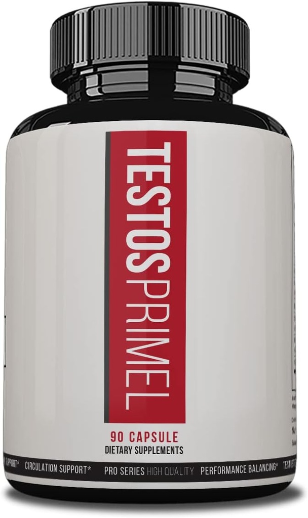 Formule avancée Testos Primel, pilules Testo Prime, compléments alimentaires TestoPrime, 90 capsules végétales, 1 mois d'approvisionnement