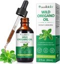 Organische Oregano Öl-Flüssigtropfen, Konzentrierte Pflanzen basiertes Wild Oregano extrahiertes Öl oder Men & Women Boosting Immune/Energy, Förderung des Verdauungssystems, Non GMO Vegan 60ML/2 Fl Oz