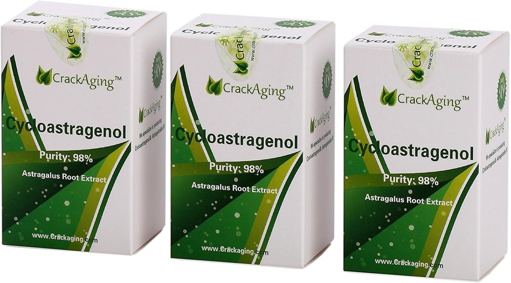 Super-Absorption Cycloastragenol 98% Telomere | Cellular Vitality Supplement | DNA & Immununterstützung (10mg/Cap, 30caps/Bottle, 90 caps in 3 Flaschen)